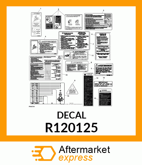 LABEL, ROPS WARNING BI R120125