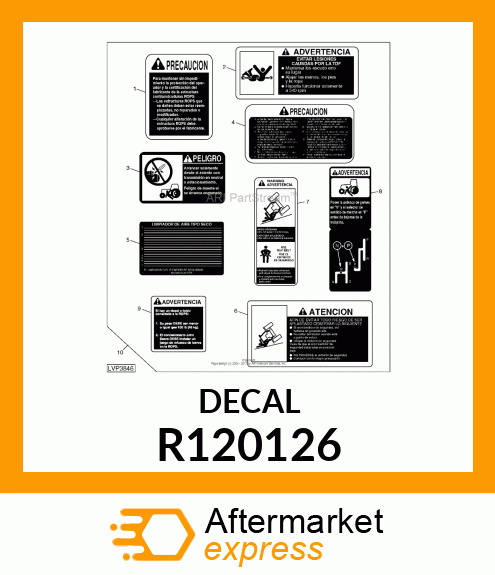 LABEL, ROPS WARNING (SPANISH) R120126