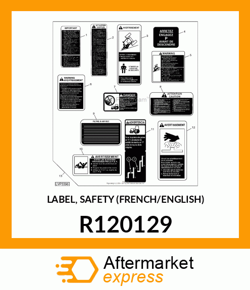 LABEL, SAFETY (FRENCH/ENGLISH) R120129