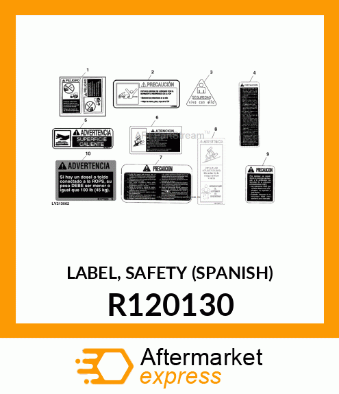 LABEL, SAFETY (SPANISH) R120130