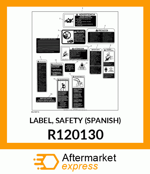 LABEL, SAFETY (SPANISH) R120130