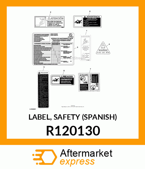 LABEL, SAFETY (SPANISH) R120130