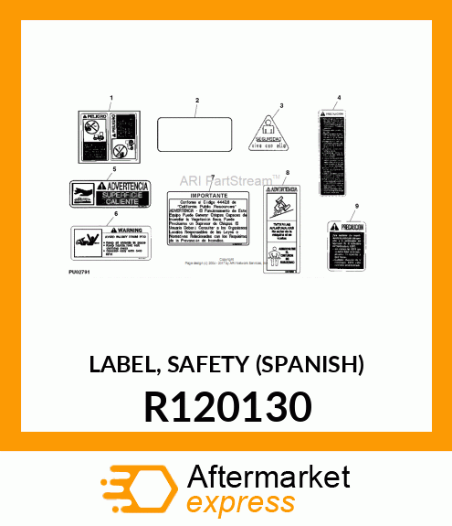 LABEL, SAFETY (SPANISH) R120130