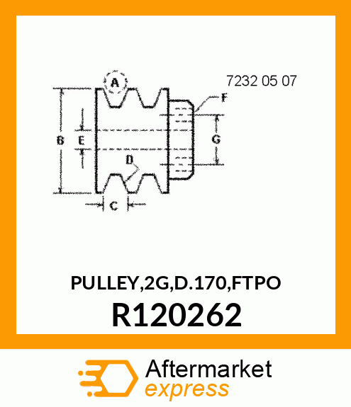 PULLEY,2G,D.170,FTPO R120262