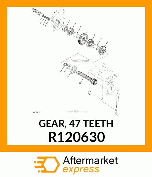 GEAR, 47 TEETH R120630