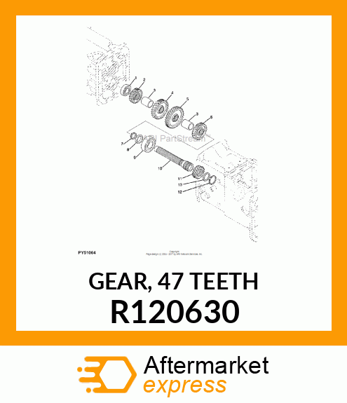 GEAR, 47 TEETH R120630