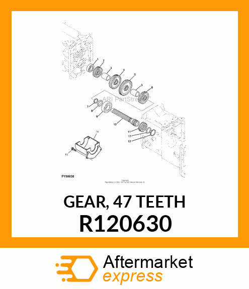 GEAR, 47 TEETH R120630