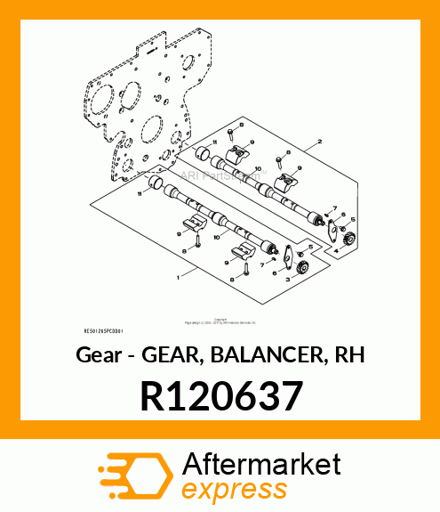 Gear - GEAR, BALANCER, RH R120637