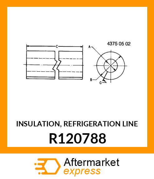 INSULATION, REFRIGERATION LINE R120788