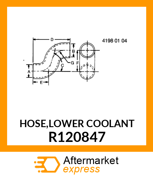 HOSE,LOWER COOLANT R120847