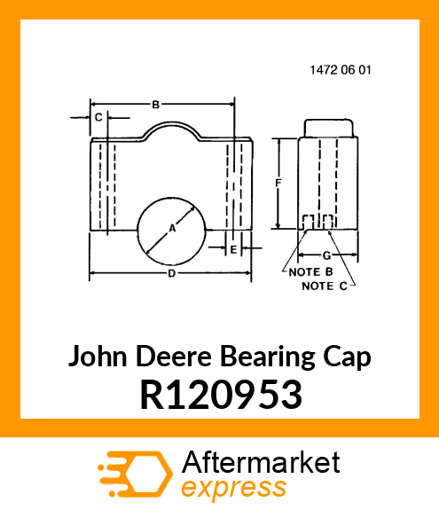 CAP, MAIN BEARING R120953