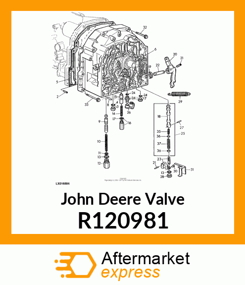 VALVE, PRESSURE REGULATING R120981