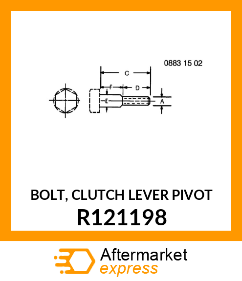 BOLT, CLUTCH LEVER PIVOT R121198