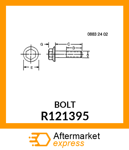 SCREW,SPECIAL HEX FLANGE HEAD CAP R121395