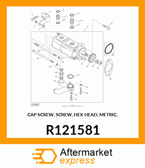 CAP SCREW, SCREW, HEX HEAD, METRIC, R121581