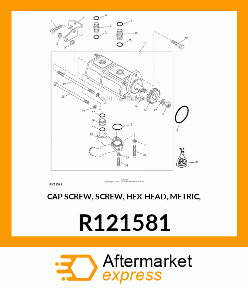 CAP SCREW, SCREW, HEX HEAD, METRIC, R121581