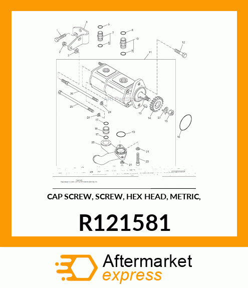 CAP SCREW, SCREW, HEX HEAD, METRIC, R121581