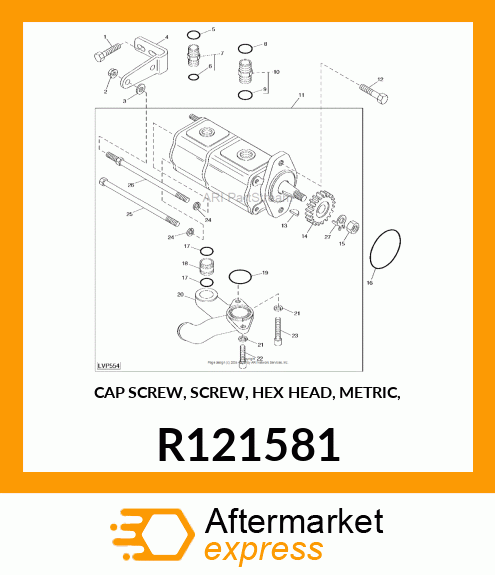 CAP SCREW, SCREW, HEX HEAD, METRIC, R121581