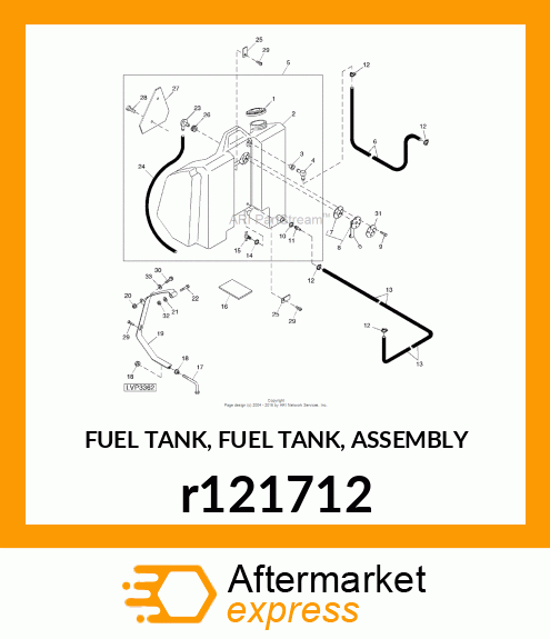 FUEL TANK, FUEL TANK, ASSEMBLY r121712