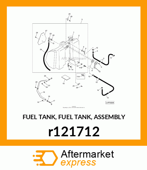 FUEL TANK, FUEL TANK, ASSEMBLY r121712