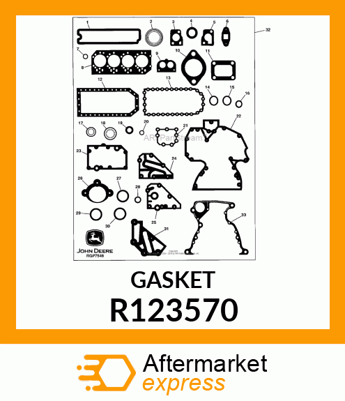 GASKET,TURBO OIL OUTLET R123570