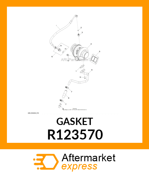 GASKET,TURBO OIL OUTLET R123570