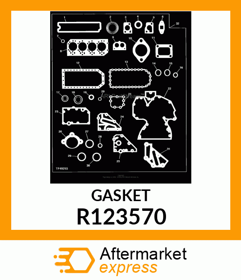 GASKET,TURBO OIL OUTLET R123570