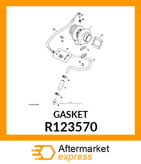 GASKET,TURBO OIL OUTLET R123570