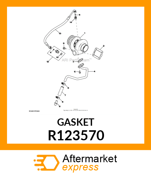 GASKET,TURBO OIL OUTLET R123570