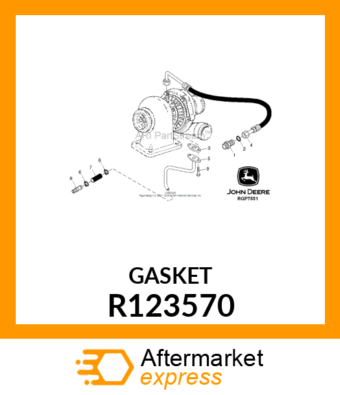 GASKET,TURBO OIL OUTLET R123570