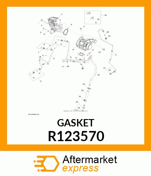 GASKET,TURBO OIL OUTLET R123570