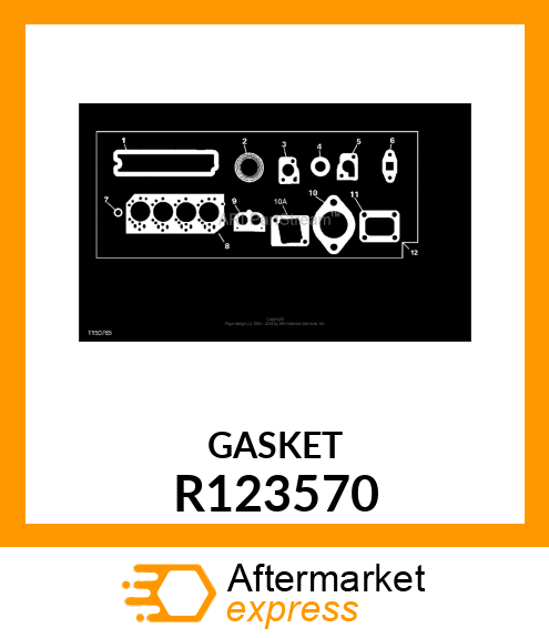 GASKET,TURBO OIL OUTLET R123570