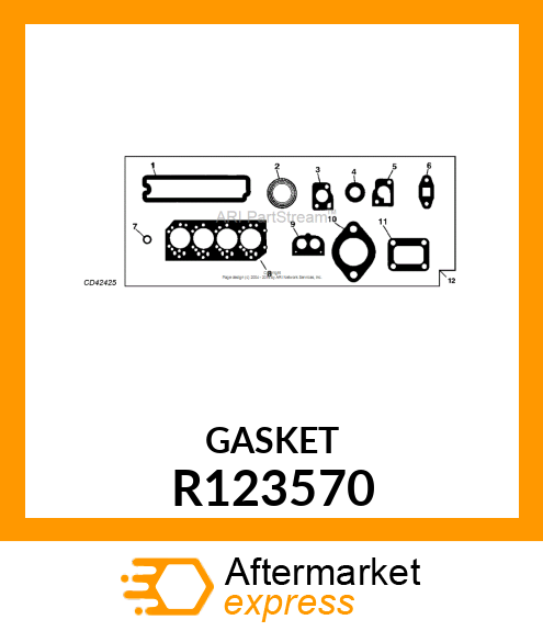 GASKET,TURBO OIL OUTLET R123570