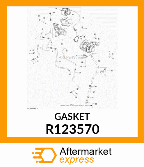 GASKET,TURBO OIL OUTLET R123570