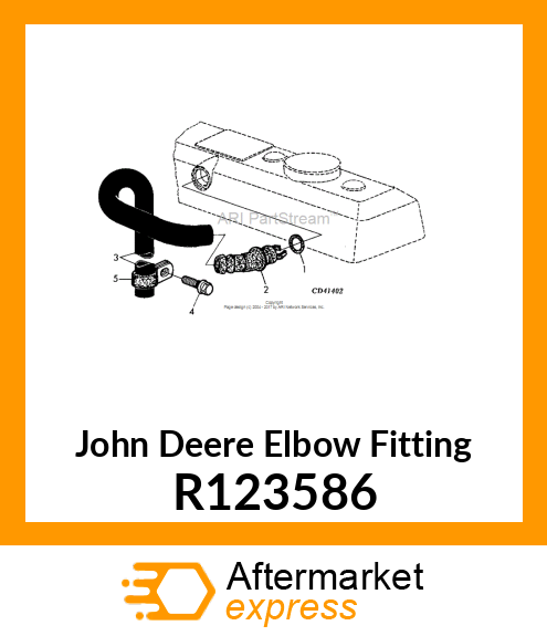 ELBOW FITTING, VENT 45 DEG. R123586