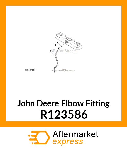 ELBOW FITTING, VENT 45 DEG. R123586