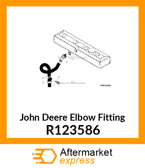 ELBOW FITTING, VENT 45 DEG. R123586