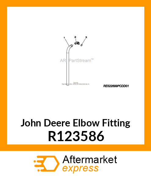 ELBOW FITTING, VENT 45 DEG. R123586