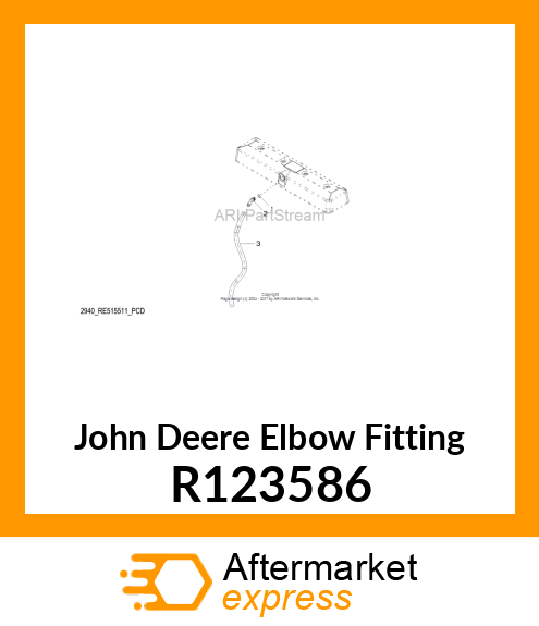 ELBOW FITTING, VENT 45 DEG. R123586