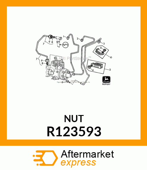 TUBE NUT, HEX SPECIAL R123593