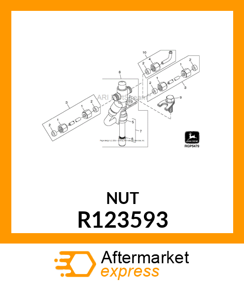 TUBE NUT, HEX SPECIAL R123593