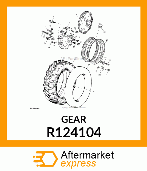 PINION, DRIVE WHEEL, 17 R124104