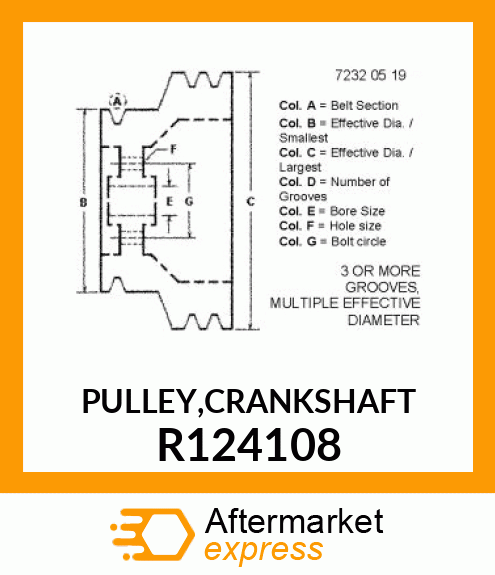 PULLEY,CRANKSHAFT R124108