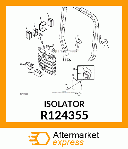 PAD, BAFFLE R124355