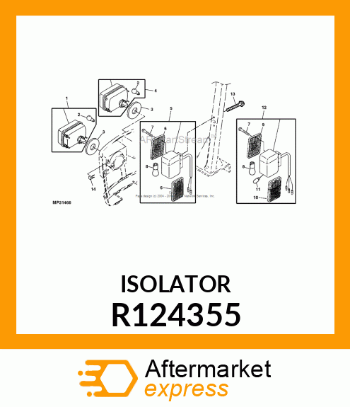 PAD, BAFFLE R124355