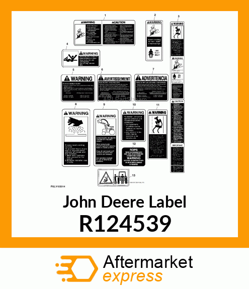 LABEL, CAUTION R124539