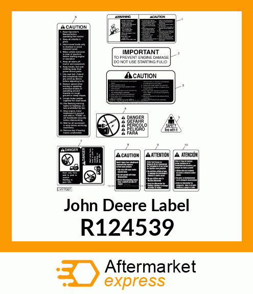 LABEL, CAUTION R124539