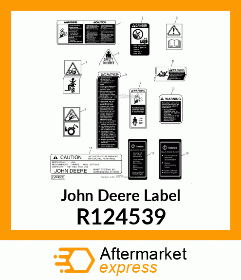 LABEL, CAUTION R124539