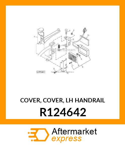 COVER, COVER, LH HANDRAIL R124642