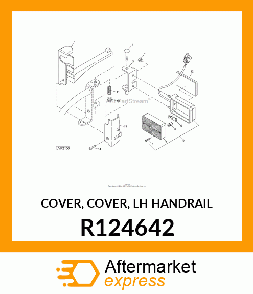 COVER, COVER, LH HANDRAIL R124642